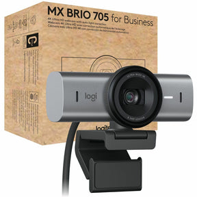 Logitech MX Brio 705 for Business 4K Webcam with Auto Light Correction, Ultra HD, Auto-Framing, Show Mode, USB-C, Works with Microsoft Teams, Zoom, Google Meet, Graphite — 960-001529