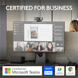 Logitech MX Brio 705 for Business 4K Webcam with Auto Light Correction, Ultra HD, Auto-Framing, Show Mode, USB-C, Works with Microsoft Teams, Zoom, Google Meet, Graphite — 960-001529