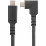 StarTech.com 3ft (1m) Rugged Right Angle USB-C Cable, USB 10 Gbps, USB C to C Data Transfer Cable, 100W PD, 4K 60Hz, 90 Degree USB-C Cable — RUSB31CC1MBR