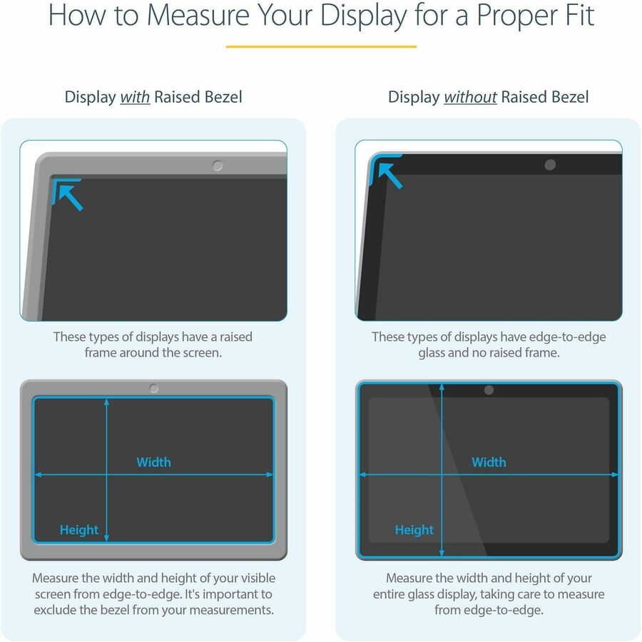 StarTech.com 14in Laptop Privacy Screen For 16:9 Displays, Anti-Glare Privacy Filter with 51% Blue Light Reduction, Matte/Glossy — 14L-PRIVACY-SCREEN