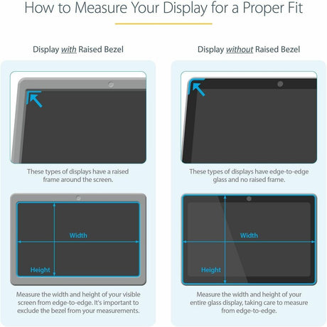 StarTech.com 14in Laptop Privacy Screen For 16:9 Displays, Anti-Glare Privacy Filter with 51% Blue Light Reduction, Matte/Glossy — 14L-PRIVACY-SCREEN