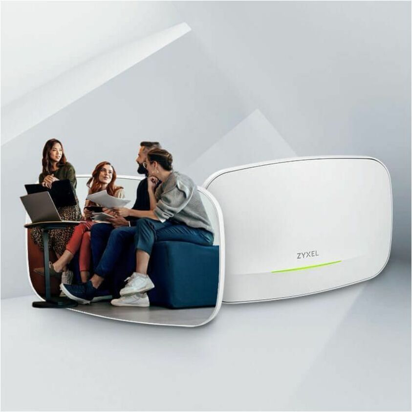 Zyxel WiFI 7 BE11000 Wireless MultiGig Pro Access Point | 2 x 2.5Gb Ethernet | Tri-Band Operation | Mesh and PTP Bridge | Cloud, App, Direct or Controller Management | POE+ | NWA130BE