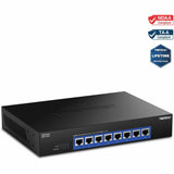 TRENDnet 8-Port 10G Switch, TEG-S708, 8 x 10G RJ-45 Ports, 160Gbps Switching Capacity Rack mountable, Ethernet Splitter, NDAA & TAA Compliant, Lifetime Protection, Black — TEG-S708