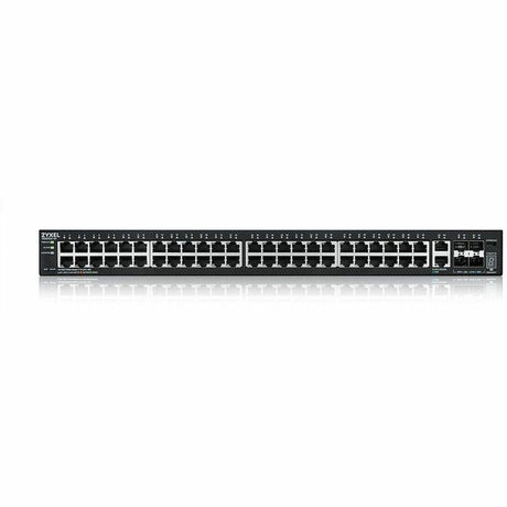 ZYXEL XGS2220-54 48-Port Gigabit L3 Managed and Nebula Pro Cloud Managed Switch with 4 SFP+ 10G Uplinks and 2 10G Ethernet Ports — XGS2220-54