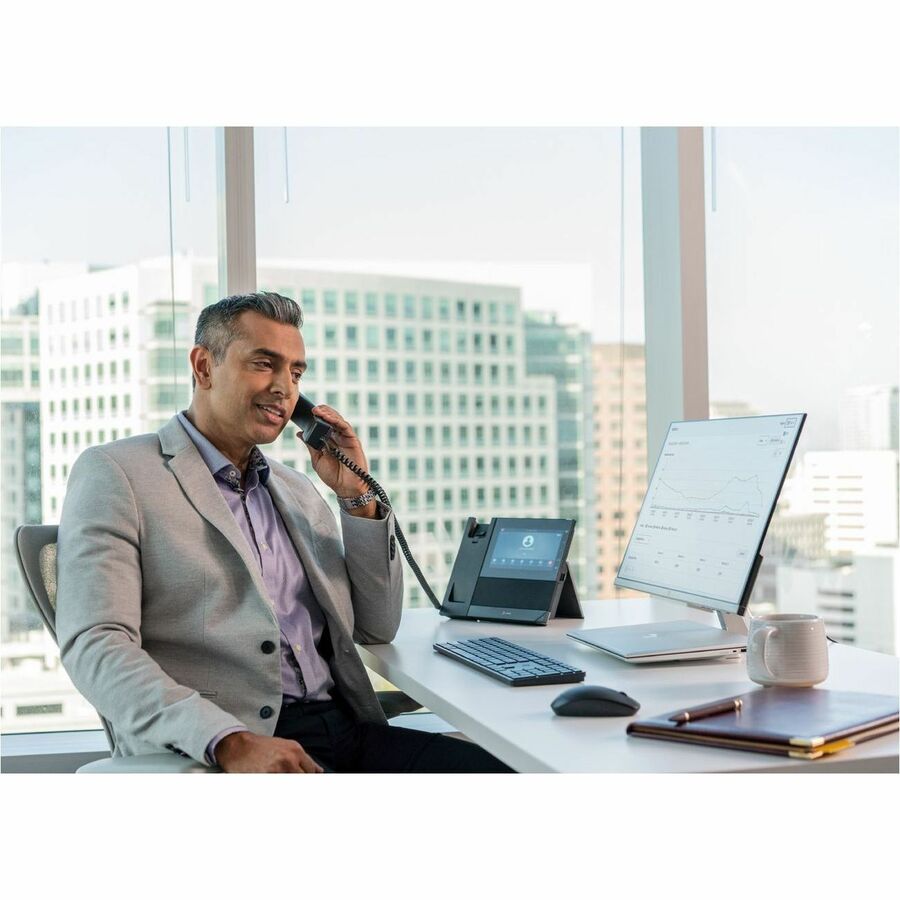 Poly CCX 600 IP Phone - Corded - Corded/Cordless - Bluetooth, Wi-Fi - Desktop - Black — 82Z85AA