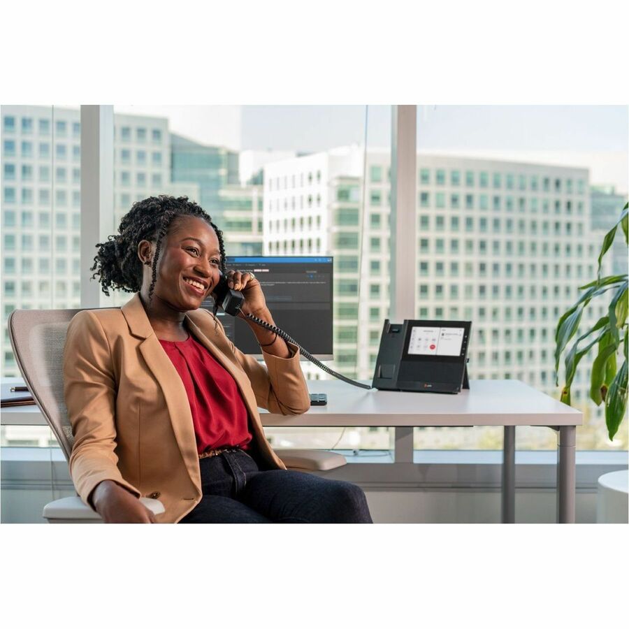 Poly CCX 600 IP Phone - Corded - Corded/Cordless - Bluetooth, Wi-Fi - Desktop - Black — 82Z85AA