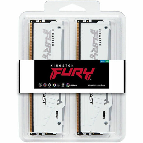 Kingston 32GB (2x16GB) DDR5 6000MT/s CL30 FURY Beast White RGB EXPO — KF560C30BWEAK2-32