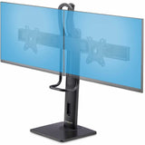 StarTech.com Crossbar Dual Monitor Desk Stand For 27inch Screens, Max Cap 26.4lb, VESA Mount 75x75/100x100, Toolless Height Adjustment — 2MC1S-MONITOR-STAND