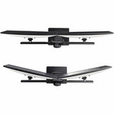 StarTech.com Crossbar Dual Monitor Desk Stand For 27inch Screens, Max Cap 26.4lb, VESA Mount 75x75/100x100, Toolless Height Adjustment — 2MC1S-MONITOR-STAND