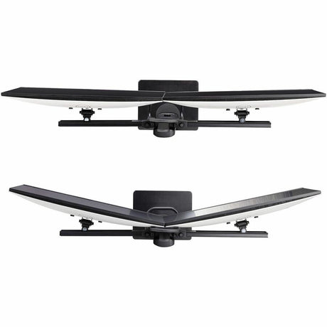 StarTech.com Crossbar Dual Monitor Desk Stand For 27inch Screens, Max Cap 26.4lb, VESA Mount 75x75/100x100, Toolless Height Adjustment — 2MC1S-MONITOR-STAND