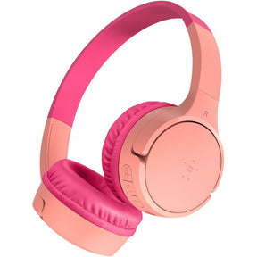 Belkin Wireless Bluetooth On-Ear Headphones for Kids w/ Mic - 85dB Limit - w/ USB-C Cable - Headset - Pink — AUD002btPKV3