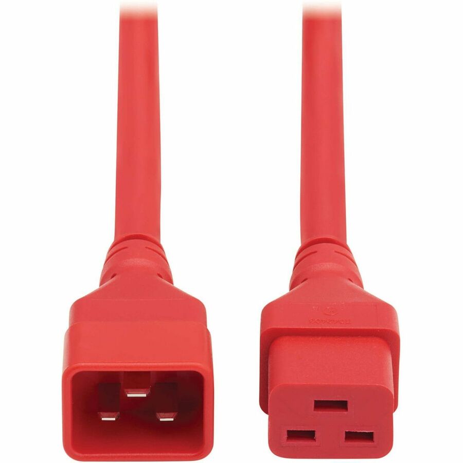 Eaton Tripp Lite Series Power Extension Cord, C20 to C19 - Heavy-Duty, 20A, 250V, 12 AWG, 6 ft. (1.8 m), Red — P036-006-ARD