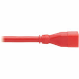 Eaton Tripp Lite Series Power Extension Cord, C20 to C19 - Heavy-Duty, 20A, 250V, 12 AWG, 6 ft. (1.8 m), Red — P036-006-ARD