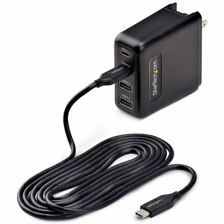 StarTech.com 100W USB-C Wall Charger, 2x USB-C, 2x USB-A, Fast Charging Portable GaN Power Adapter, PD 3.0, 6ft/1.8m USB-C to USB-C Cable — 2210GCN-WALL-CHARGER