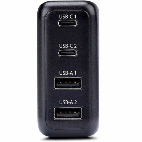 StarTech.com 100W USB-C Wall Charger, 2x USB-C, 2x USB-A, Fast Charging Portable GaN Power Adapter, PD 3.0, 6ft/1.8m USB-C to USB-C Cable — 2210GCN-WALL-CHARGER