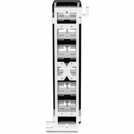 TRENDnet 12-Port Blank Angled Wall Mount Keystone Patch Panel, TC-KP12V, Use with TRENDnet Keystone Jacks (Sold Separately), Snap-in Style, Quick and Easy Access, 89D Wall Mount Bracket Included — TC-KP12V