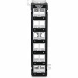 TRENDnet 12-Port Blank Angled Wall Mount Keystone Patch Panel, TC-KP12V, Use with TRENDnet Keystone Jacks (Sold Separately), Snap-in Style, Quick and Easy Access, 89D Wall Mount Bracket Included — TC-KP12V