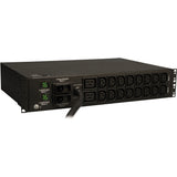 Eaton Tripp Lite Series 7.4kW Single-Phase Local Metered PDU, 230V Outlets (2-C19, 16-C13), IEC-309 230V 32A Blue, 12 ft. (3.66 m) Cord, 2U Rack-Mount, TAA — PDUMH32HV