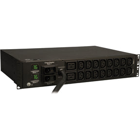 Eaton Tripp Lite Series 7.4kW Single-Phase Local Metered PDU, 230V Outlets (2-C19, 16-C13), IEC-309 230V 32A Blue, 12 ft. (3.66 m) Cord, 2U Rack-Mount, TAA — PDUMH32HV