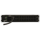 Eaton Tripp Lite Series 7.4kW Single-Phase Local Metered PDU, 230V Outlets (2-C19, 16-C13), IEC-309 230V 32A Blue, 12 ft. (3.66 m) Cord, 2U Rack-Mount, TAA — PDUMH32HV