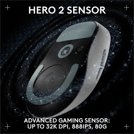 Logitech G PRO X SUPERLIGHT 2 DEX LIGHTSPEED Wireless Gaming Mouse, 60g Pro-Grade Lightweight Mouse With 5 Programmable Buttons, 32k DPI Sensor, USB-C Charging, for PC/Mac - White — 910-007363