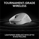Logitech G PRO X SUPERLIGHT 2 DEX LIGHTSPEED Wireless Gaming Mouse, 60g Pro-Grade Lightweight Mouse With 5 Programmable Buttons, 32k DPI Sensor, USB-C Charging, for PC/Mac - White — 910-007363