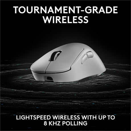 Logitech G PRO X SUPERLIGHT 2 DEX LIGHTSPEED Wireless Gaming Mouse, 60g Pro-Grade Lightweight Mouse With 5 Programmable Buttons, 32k DPI Sensor, USB-C Charging, for PC/Mac - White — 910-007363