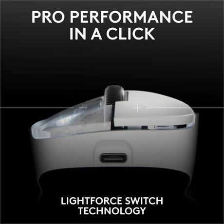 Logitech G PRO X SUPERLIGHT 2 DEX LIGHTSPEED Wireless Gaming Mouse, 60g Pro-Grade Lightweight Mouse With 5 Programmable Buttons, 32k DPI Sensor, USB-C Charging, for PC/Mac - White — 910-007363