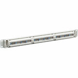 Eaton Tripp Lite Series 24-Port Cat6 Patch Panel - 4PPoE Compliant, 110/Krone, 568A/B, RJ45 Ethernet, 1U Rack-Mount, White, TAA — N252-P24-WH