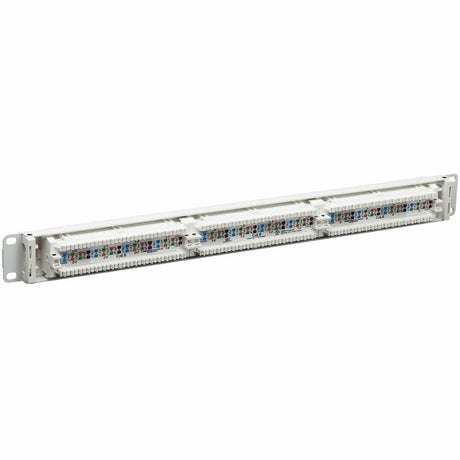 Eaton Tripp Lite Series 24-Port Cat6 Patch Panel - 4PPoE Compliant, 110/Krone, 568A/B, RJ45 Ethernet, 1U Rack-Mount, White, TAA — N252-P24-WH
