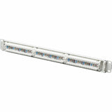 Eaton Tripp Lite Series 24-Port Cat6 Patch Panel - 4PPoE Compliant, 110/Krone, 568A/B, RJ45 Ethernet, 1U Rack-Mount, White, TAA — N252-P24-WH