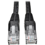 Eaton Tripp Lite Series Cat6 Gigabit Snagless Molded (UTP) Ethernet Cable (RJ45 M/M), PoE, Black, 100 ft. (30.5 m) — N201-100-BK