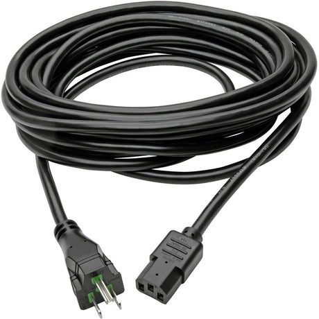 Eaton Tripp Lite Series Hospital-Grade Power Cord, NEMA 5-15P to C13 - Green Dot, 15A, 125V, 14 AWG, 25 ft. (7.62 m), Black — P006-025-HG15
