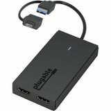 Plugable Dual Monitor Adapter for M1/M2/M3/M4 macOS Systems, Windows, ChromeOS. Broad Compatibility — UGA-HDMI-2S
