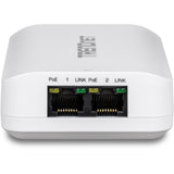 TRENDnet 2-Port Gigabit PoE++ Extender, 1 x Gigabit PoE++ In Port, 2 x Gigabit PoE Out Ports, Extends 100m (328 ft) Up to 200m (656 ft), Daisy Chain 4 Units for up to 500m (1640 ft), Black, TPE-BE200