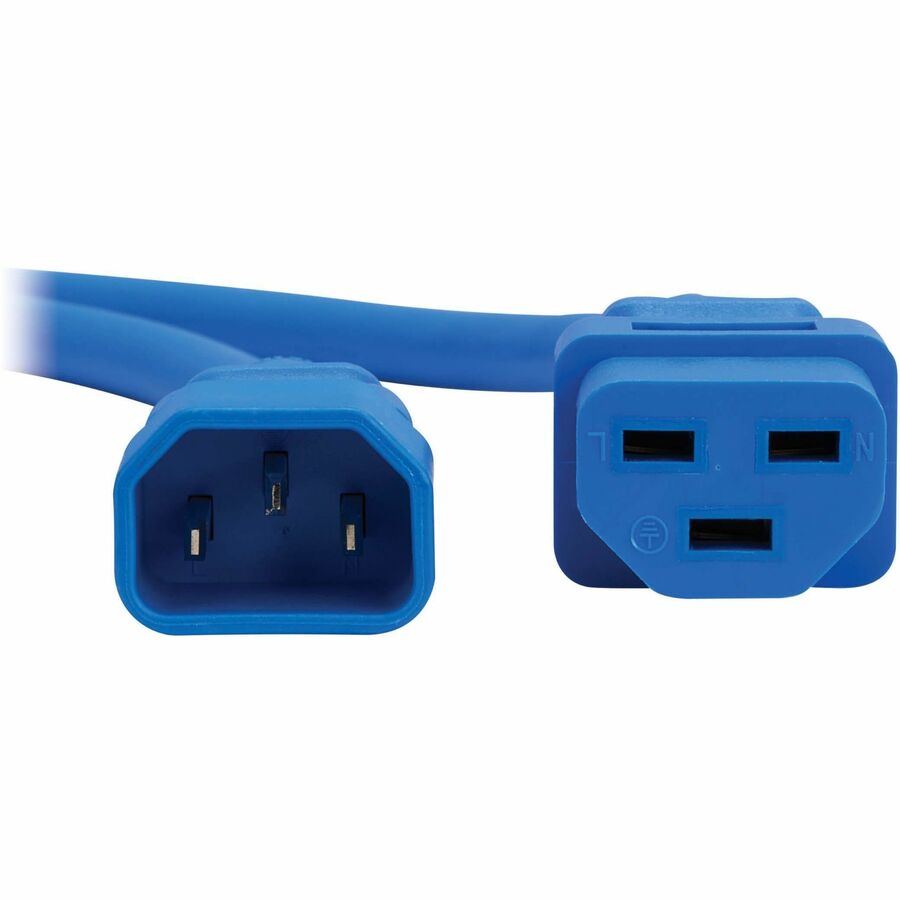 Eaton Tripp Lite Series Power Cord, C14 to C21 - Heavy-Duty, 15A, 250V, 14 AWG, 2 ft. (0.6 m), Blue — P037-002-ABL