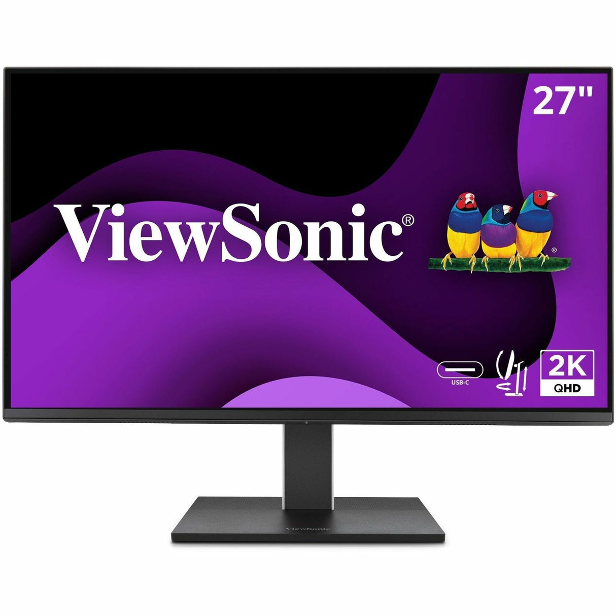 ViewSonic VG2752-2K 27 Inch IPS 1440p Ergonomic Monitor with Tilt, Swivel, Pivot, Height Adjust, 100Hz, 5-Port USB Hub, HDMI, DisplayPort, and 65W USB C Inputs — VG2752-2K