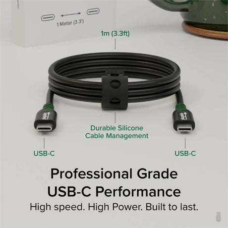 Plugable USB C to USB C Cable, 240W USB C Charging Cable 20Gbps, 4K 120Hz, 8K 60Hz — USBC-240W-1M