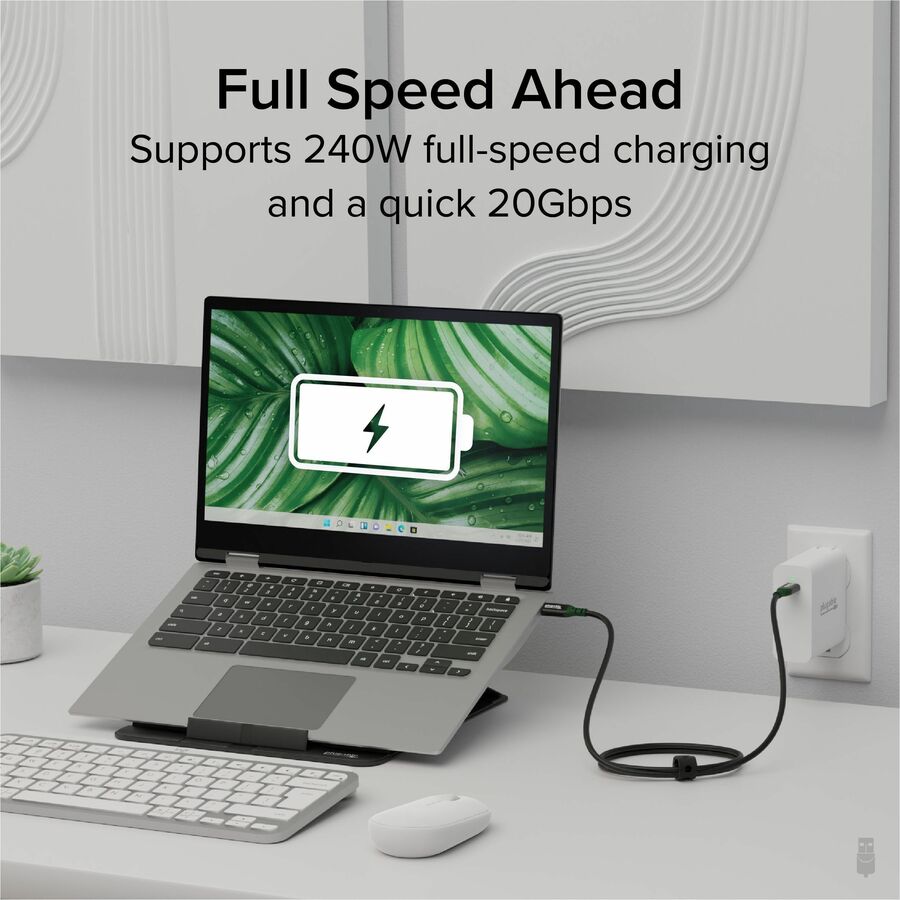 Plugable USB C to USB C Cable, 240W USB C Charging Cable 20Gbps, 4K 120Hz, 8K 60Hz — USBC-240W-1M