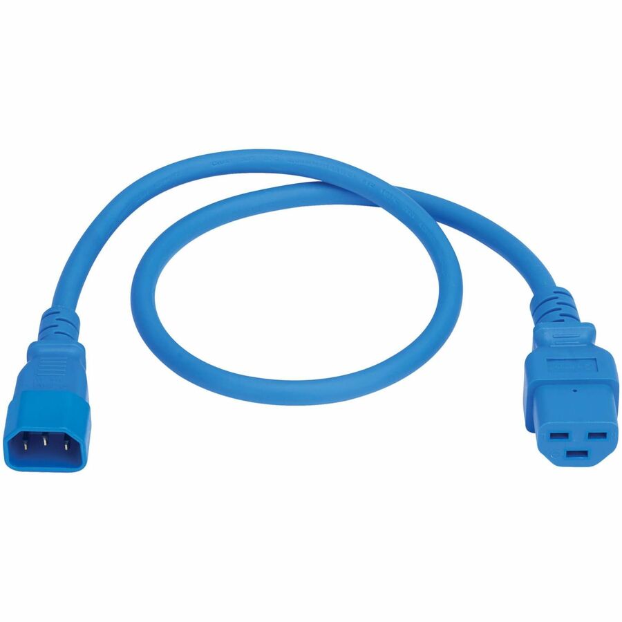 Eaton Tripp Lite Series Power Cord, C14 to C21 - Heavy-Duty, 15A, 250V, 14 AWG, 2.5 ft. (0.76 m), Blue — P037-2P5-ABL