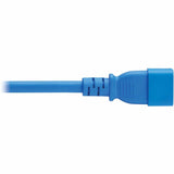 Eaton Tripp Lite Series Power Cord, C14 to C21 - Heavy-Duty, 15A, 250V, 14 AWG, 2.5 ft. (0.76 m), Blue — P037-2P5-ABL