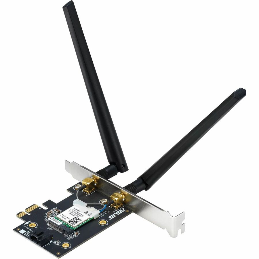 Asus PCE-BE6500 IEEE 802.11be Bluetooth 5.4 Tri Band Wi-Fi/Bluetooth Combo Adapter for Desktop Computer, Motherboard -TAA-compliant — PCE-BE6500