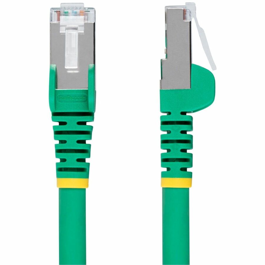 StarTech.com 50ft Green CAT6a Ethernet Cable, Snagless RJ45, 10G, 100W PoE, S/FTP, LSZH, 27AWG Pure Copper, 500MHz, Shielded Network Cord — NLGN-50F-CAT6A-PATCH