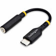 StarTech.com 5in (12.7cm) USB-C Audio Adapter to 3.5mm Headphone/Headset Jack, USB Type-C Aux Dongle, 32-bit DAC, For Laptop/Phone/Tablet — USBCAUDIO2