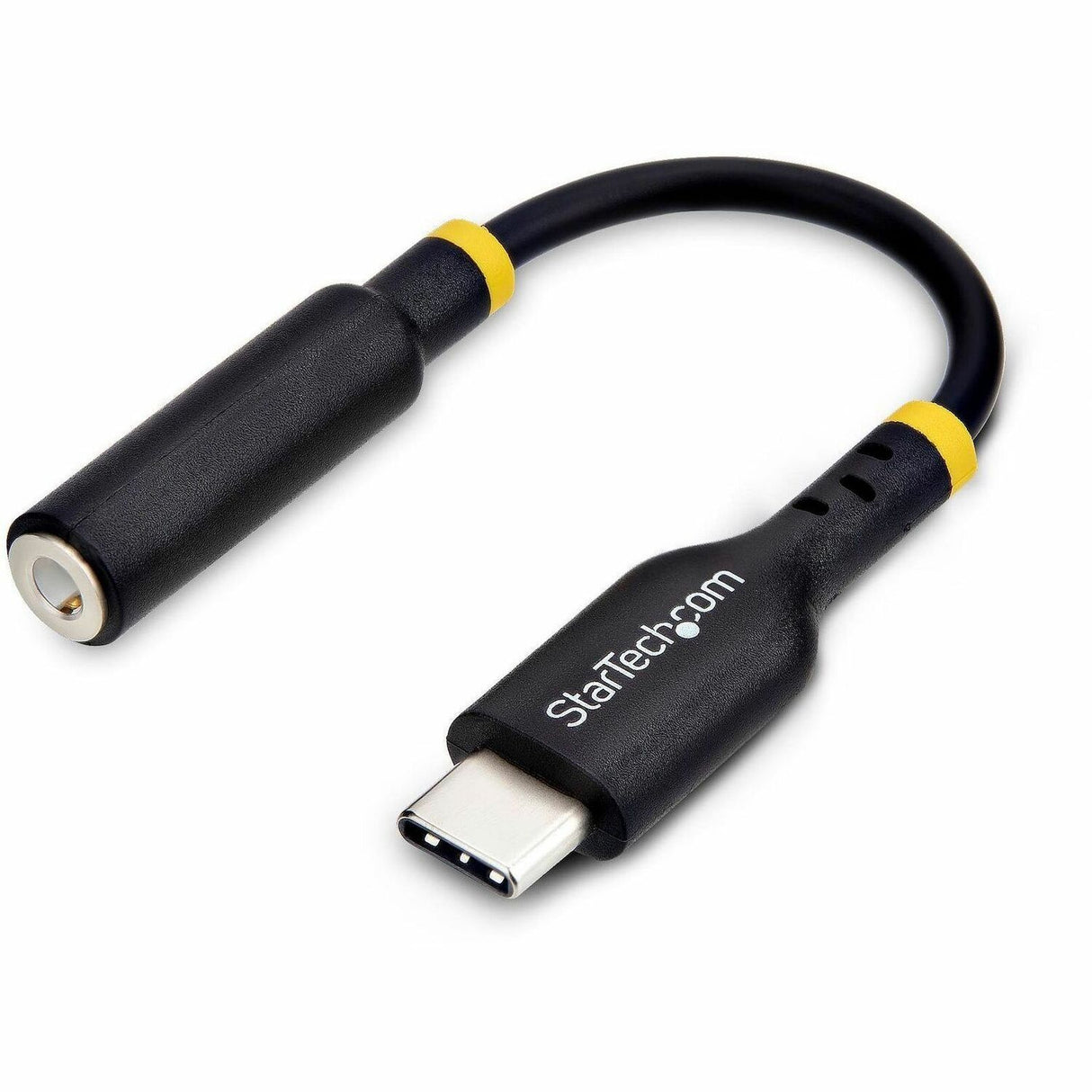 StarTech.com 5in (12.7cm) USB-C Audio Adapter to 3.5mm Headphone/Headset Jack, USB Type-C Aux Dongle, 32-bit DAC, For Laptop/Phone/Tablet — USBCAUDIO2