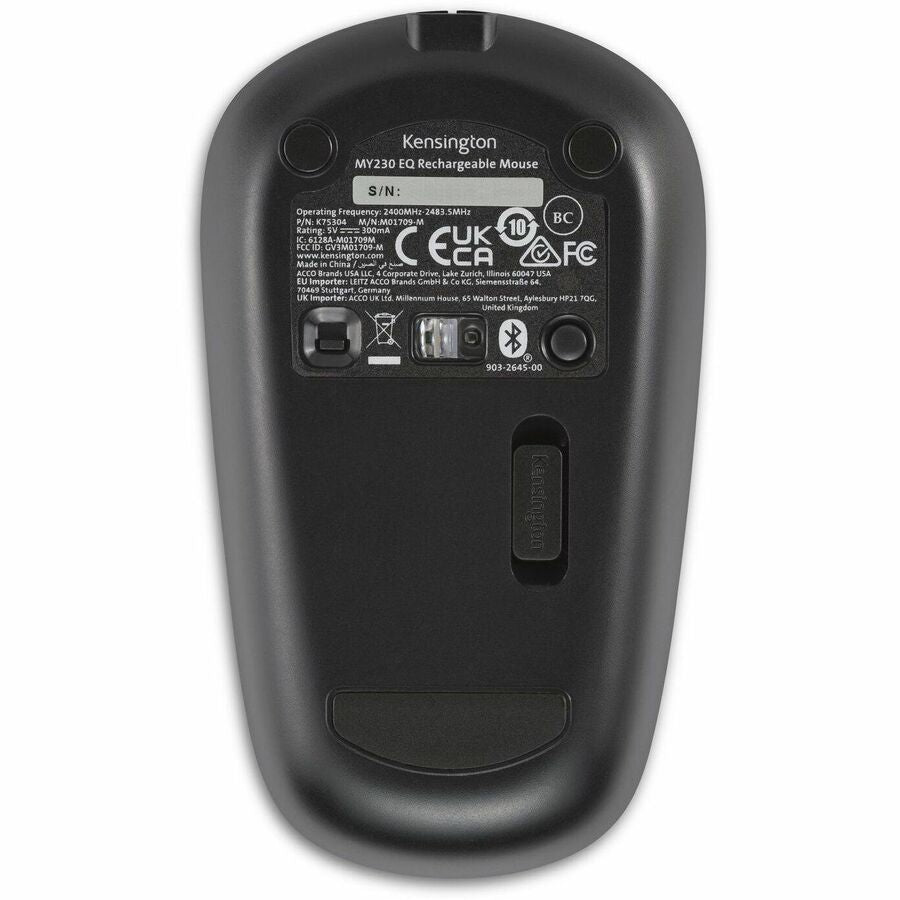 Kensington MY230 EQ Rechargeable Mouse - Wireless - Midsize — K75303NA