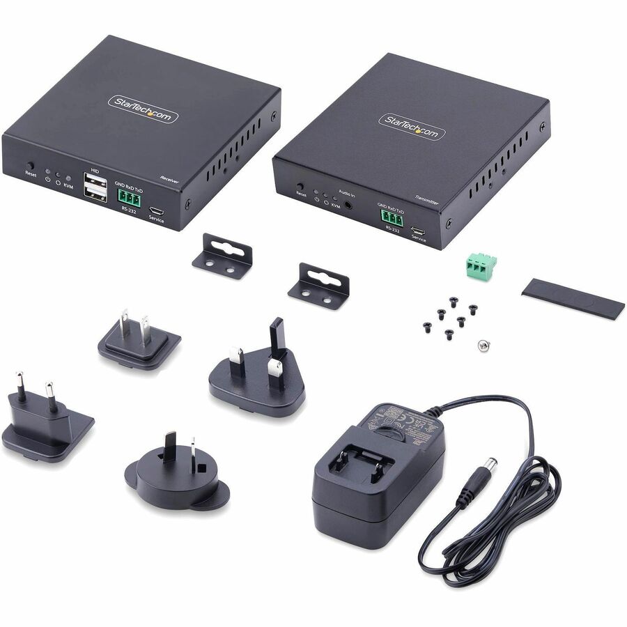 StarTech.com HDMI KVM Extender Over IP Network, 4K 60Hz, Driverless, HDMI and USB Over Ethernet/CAT6, AVoIP, Transmitter/Receiver Kit — IH2006-KVM-EXTENDER