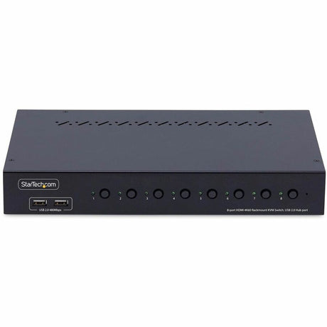 StarTech.com 8-Port HDMI KVM Switch with 1U Rack Mount Kit, 4K 60Hz HDMI 2.0, Push-Button & Hotkey Switching, TAA Compliant — R8AH202-KVM-SWITCH