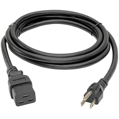 Eaton Tripp Lite Series Computer Power Cord, C19 to NEMA 5-15P - Heavy-Duty, 15A, 125V, 14 AWG, 10 ft. (3.05 m), Black — P034-010