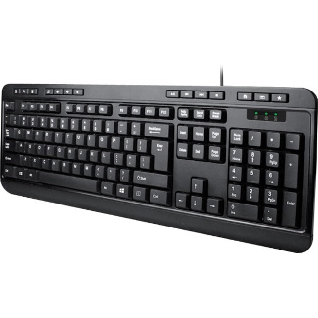 Adesso Spill-Resistant Multimedia Desktop Keyboard (USB) — AKB-132UB